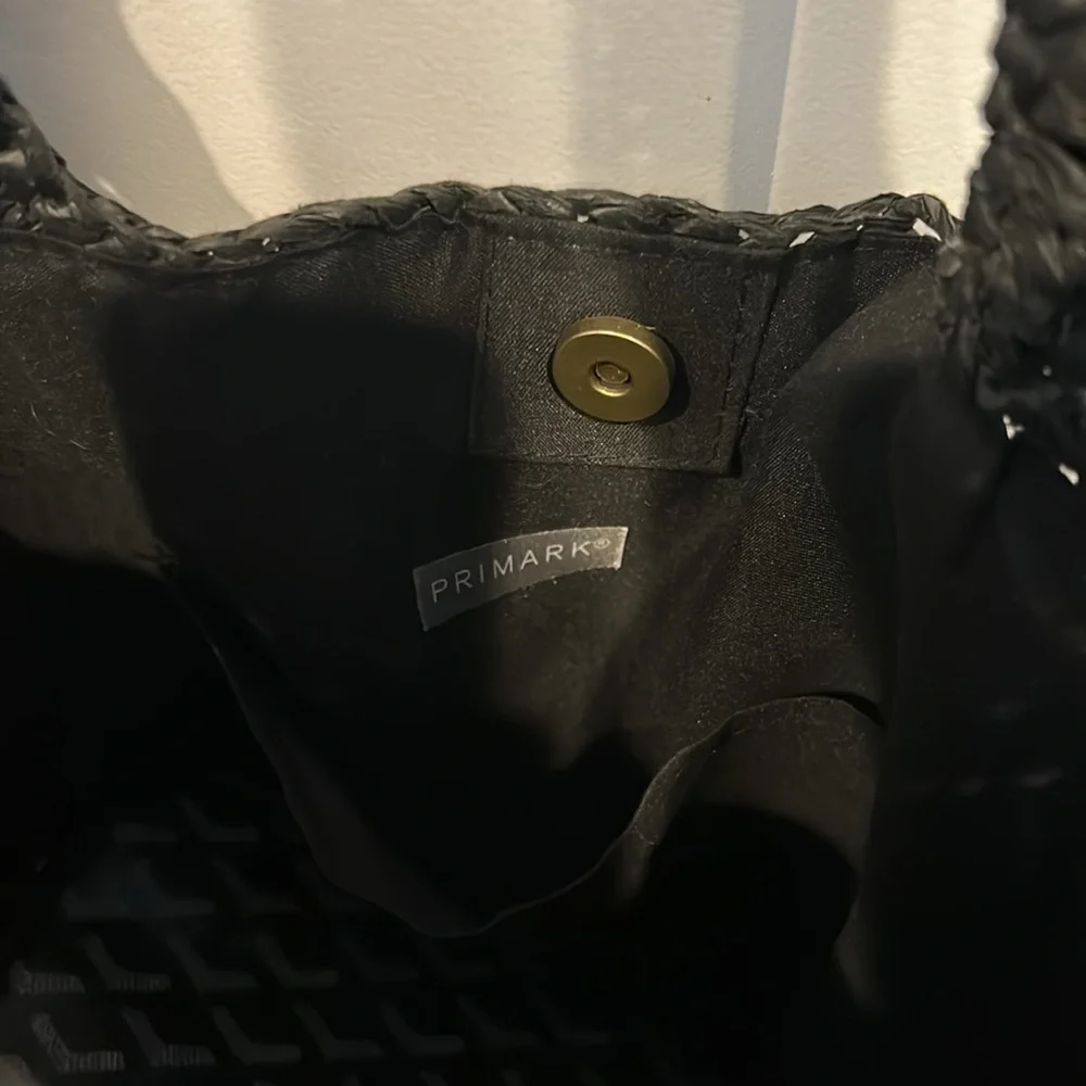 Primark Black Woven Tote Bag - Picture 2 of 3